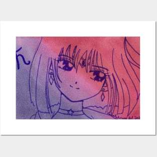 Sailor Saturn Watercolor Posters and Art